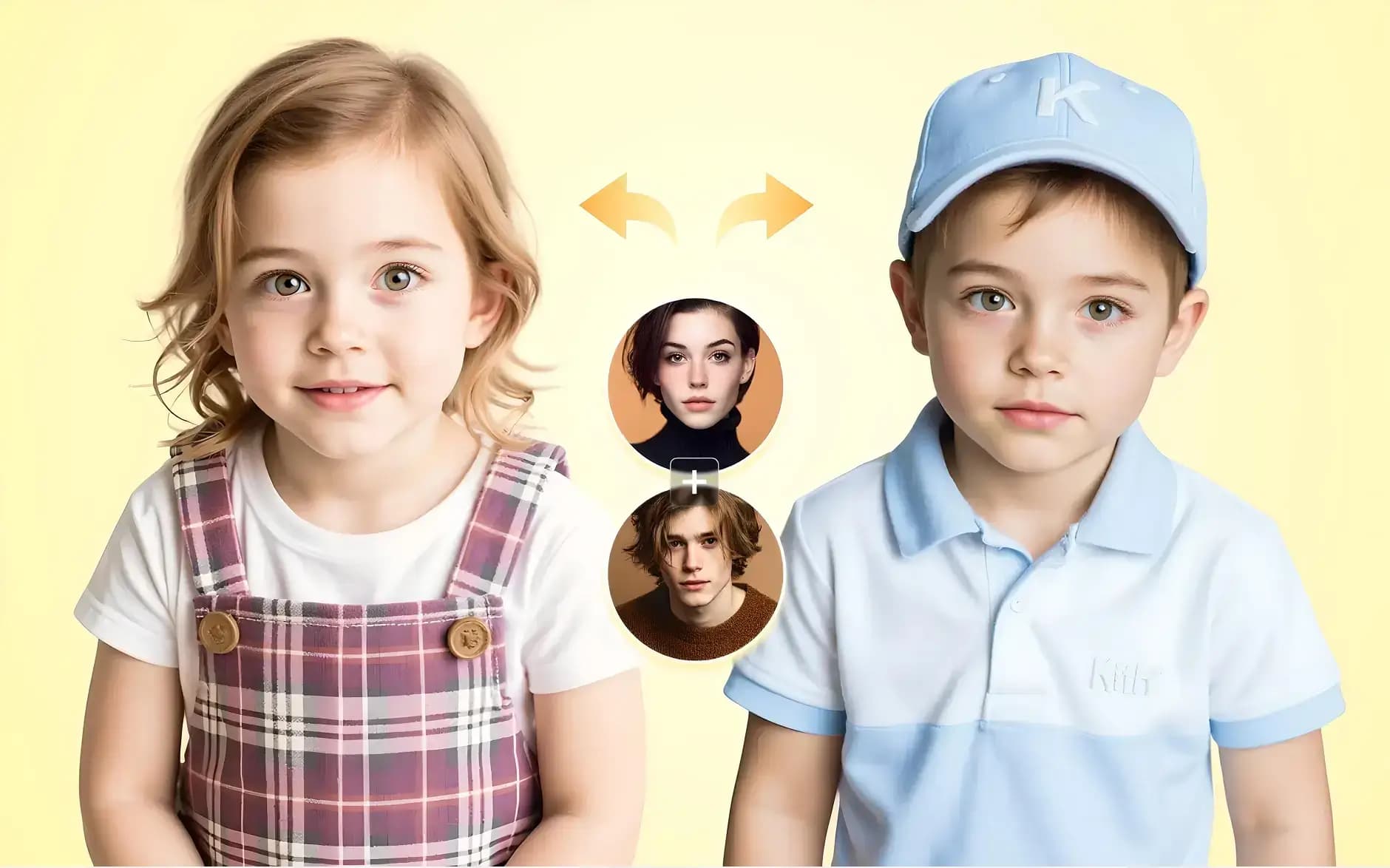 Baby Prediction banner showing example of predicted child face