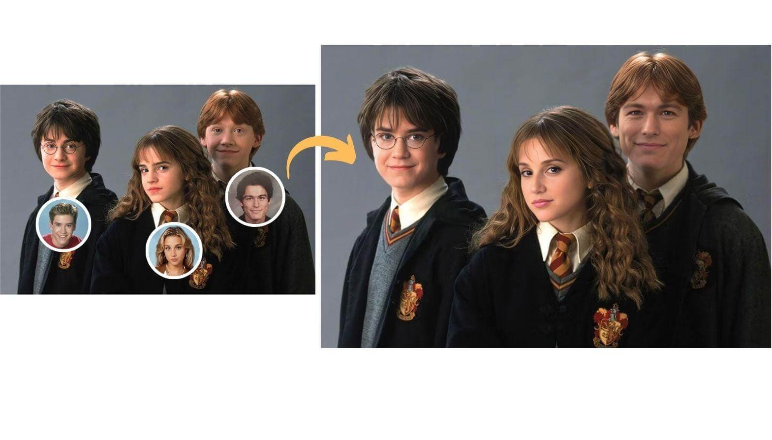 Exceptionally Realistic Collective Facial Exchanges