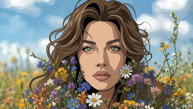 Statische KI-Illustration im Comicstil aus dem Markenporträt