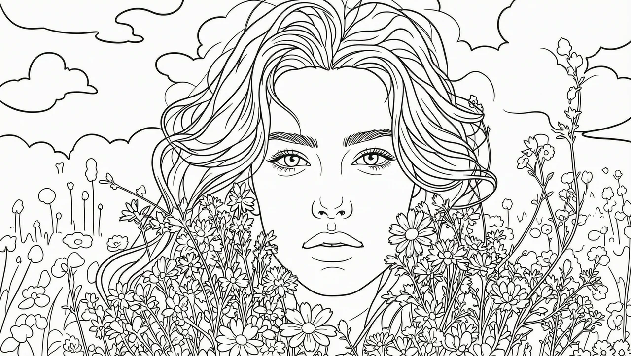 AI-generated example: Photo to Coloring Page