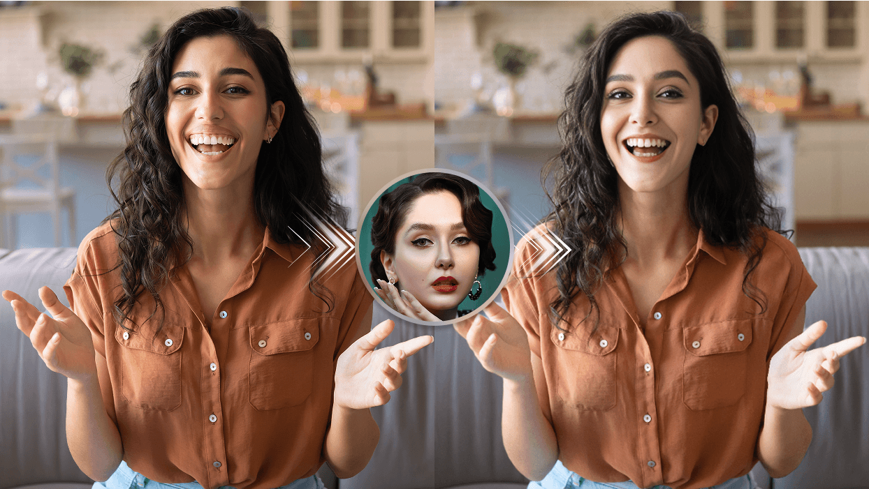 Morph del volto fotografico AI basato sull'intelligenza artificiale